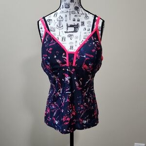 Lole Azura Tankini Molded Padded Swim Top UPF 50+ Women's Swimwear Top XL NWT